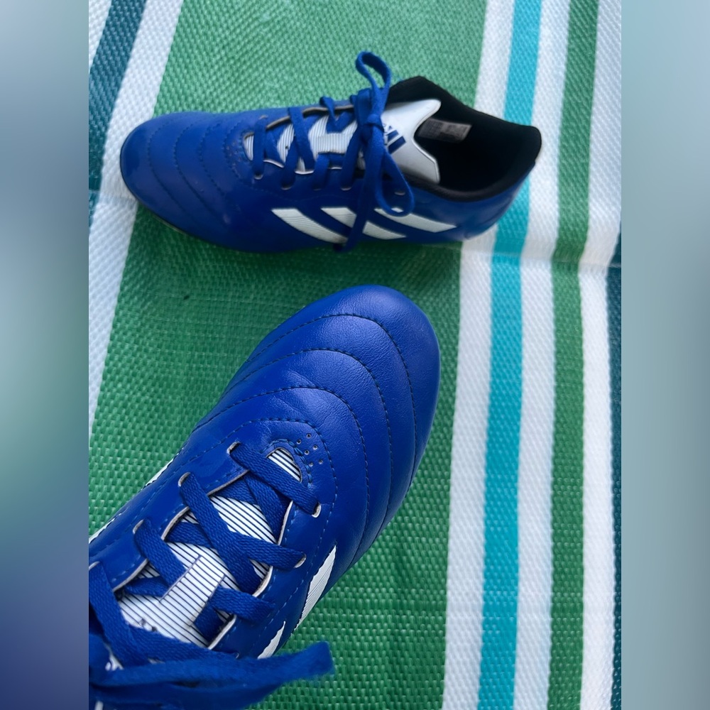 Adidas Goletto VIII FG J Soccer Cleats GW6162 Kids Size 5 Blue White - Picture 8 of 9